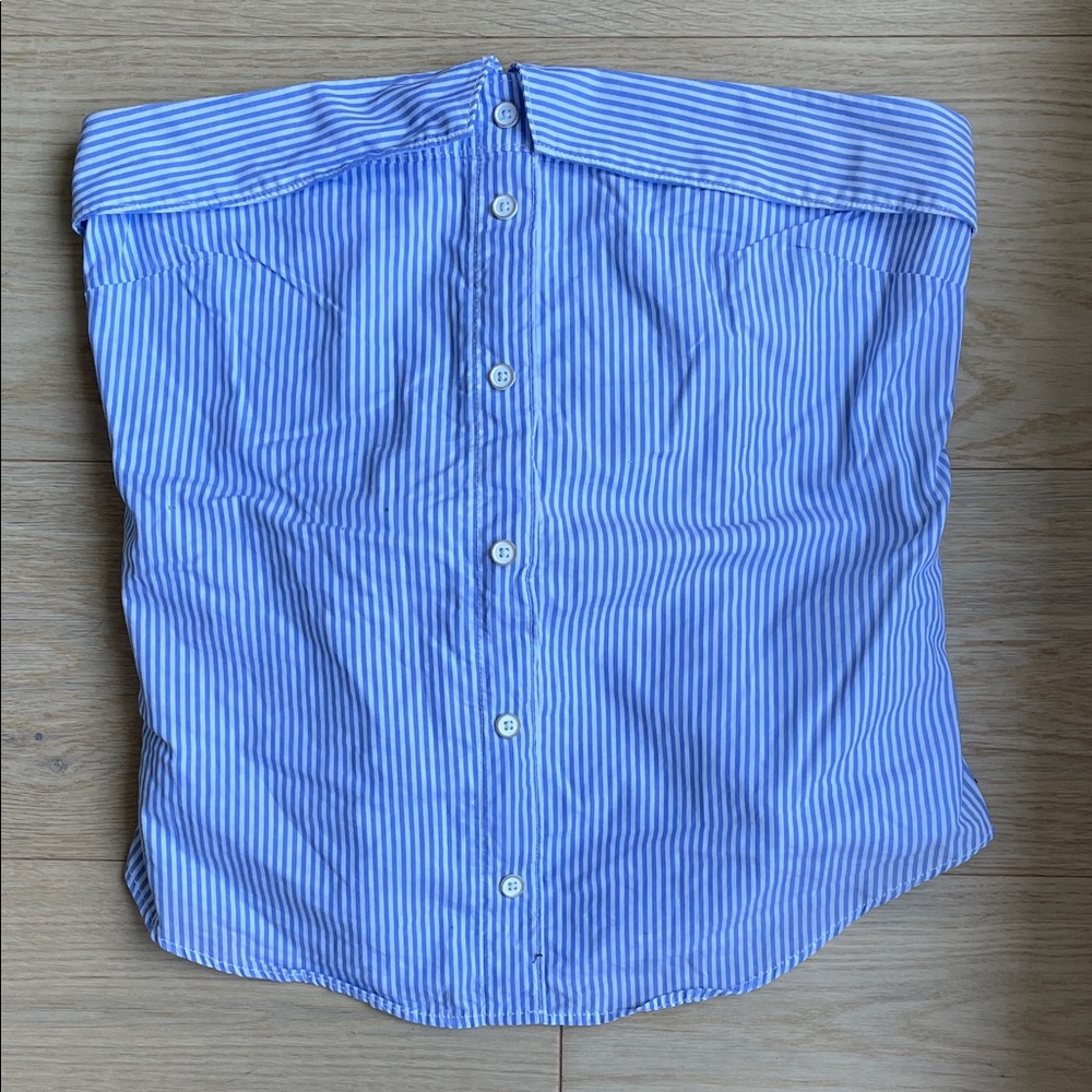 Anthropologie Maeve Light Blue Striped Men's Shirt